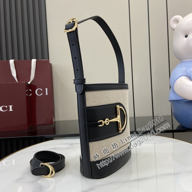 Gucci專櫃古馳2025春夏系列最新款檔案桶包手提單肩斜挎女包 jh2615型號：833665